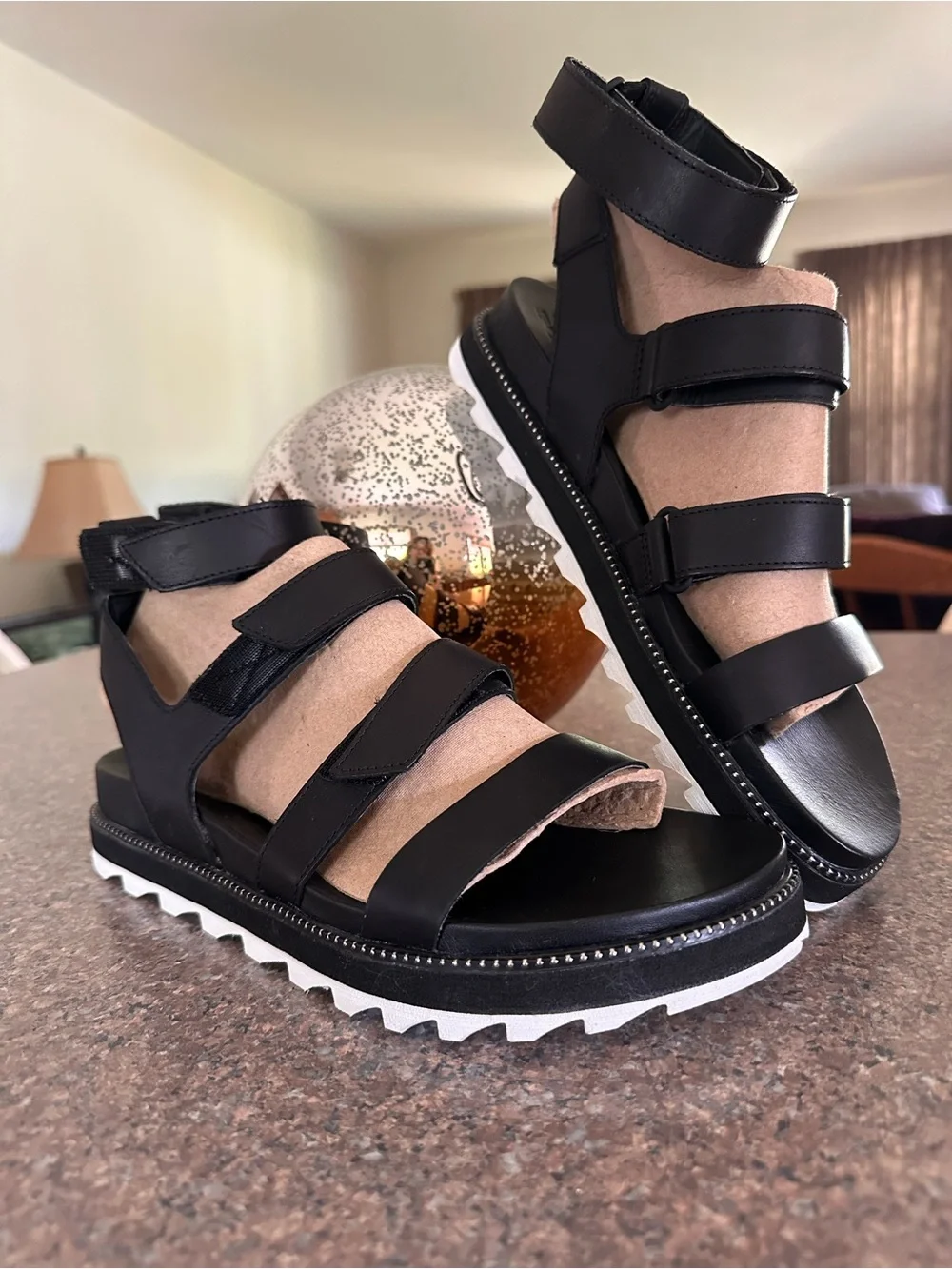 Sorel Black roaming studded Strappy Platform Sandals for Women
